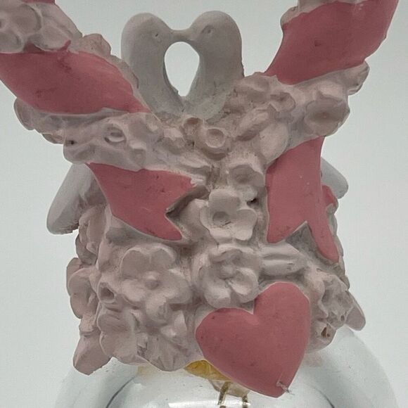 1992 Vintage Avon collectible crystal bell featuring hearts flowers doves - Picture 10 of 14